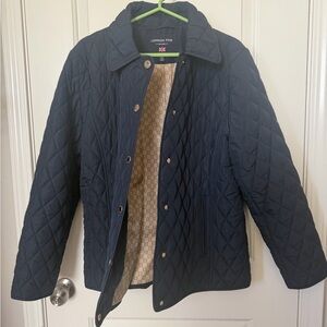 London Fog Dark Blue Quilted Coat
